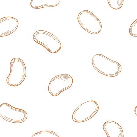 Hand drawn potato chips. Vector  seamless pattern.のイラスト素材