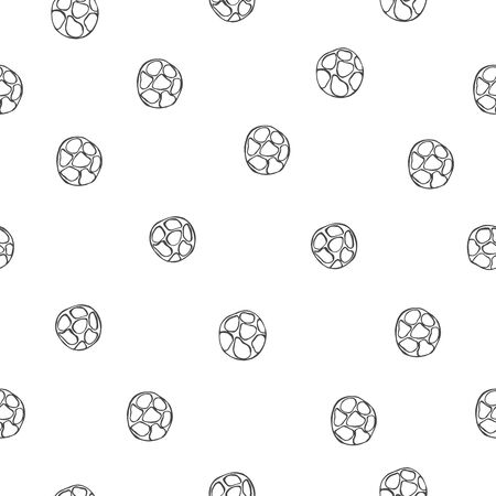 Hand drawn black pepper spice. Vector  seamless patternのイラスト素材