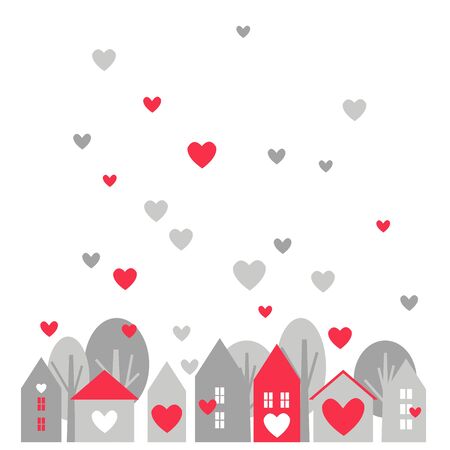 Valentine's day greeting card illustration.のイラスト素材