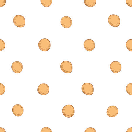 Soy beans on white background. Seamless vector patternのイラスト素材