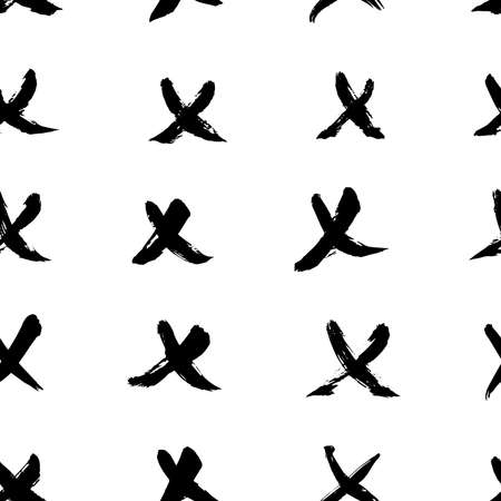 Crosses.Minimalistic design. Vector seamless patternのイラスト素材