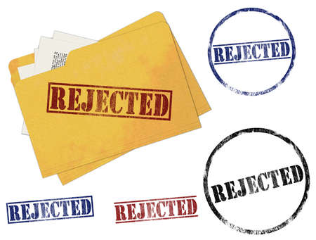 An illustration of Rejected Rubber Stamp Marksの写真素材
