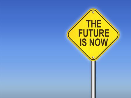The Future is Now Road Sign with Copyspaceの写真素材