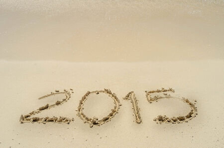 Beach 2015 new yearの写真素材