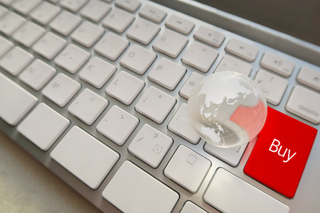 global shopping keyboardの写真素材