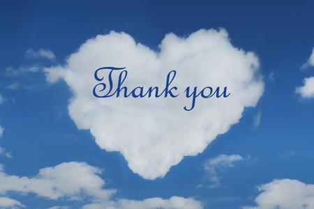 heart cloud blue sky messageの写真素材