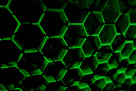 abstract hexagon green background