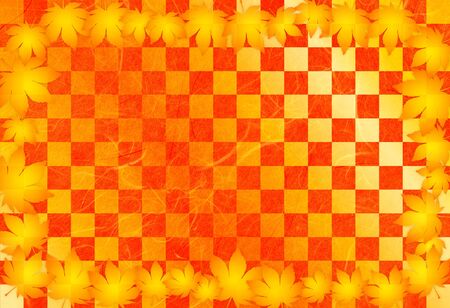 Japanese maple leaf pattern backgroundの写真素材