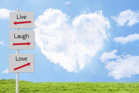 Live Laugh Love signの写真素材