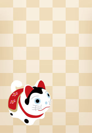 Japanese traditional dog backgroundの写真素材