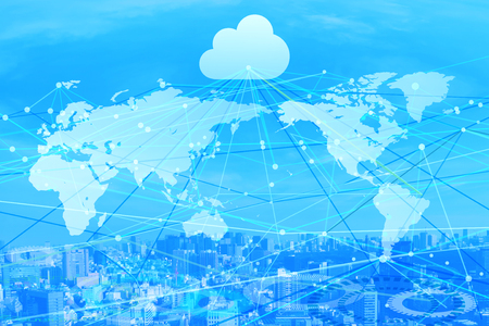 cloud business backgroundの写真素材