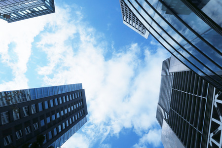blue sky and building in Tokyo Japan
