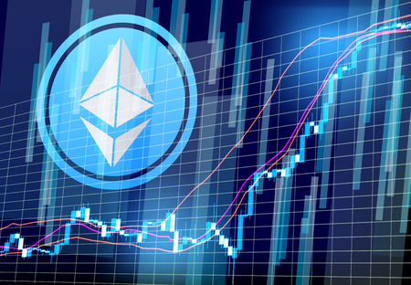 cryptocurrency coin eth stock prices market chartの写真素材