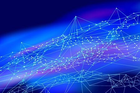 Blue Network Technology Abstract Background Material