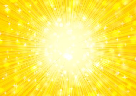 yellow  radial glitter backgroundの写真素材