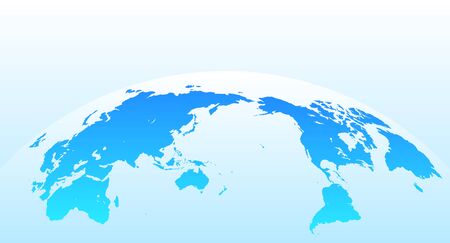 Digital Network World Map 3D Imageのイラスト素材