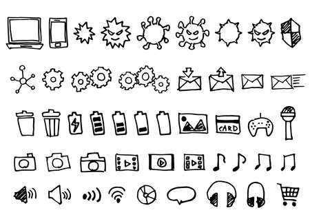 Handwriting Icon Set - PC, Phone and App