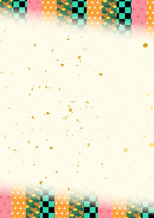 Japanese paper traditional Pattern Background.のイラスト素材