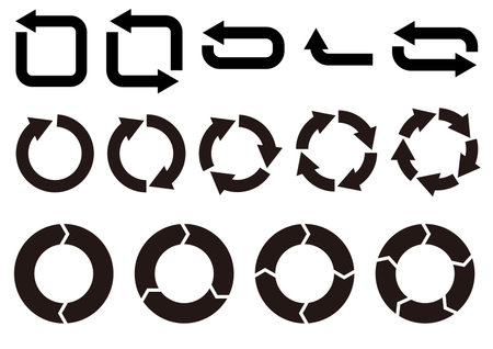 Images of various arrow icon setsのイラスト素材