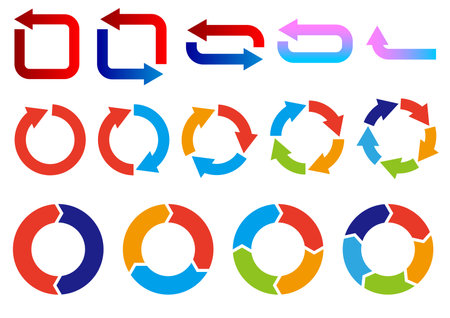 Images of various arrow icon setsのイラスト素材