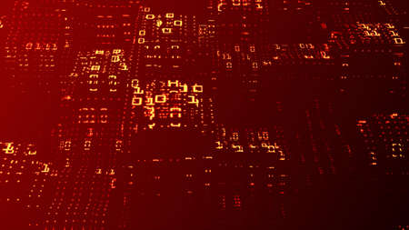 Red binary programming image digital background