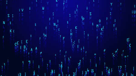Blue binary programming image digital background