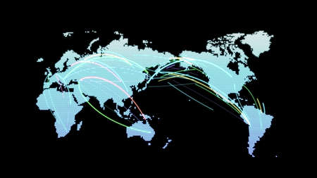 Blue and black world network image digital background