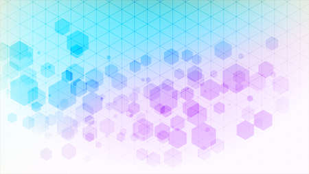 Connected blue network digital background