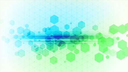 Connected green network digital backgroundの写真素材