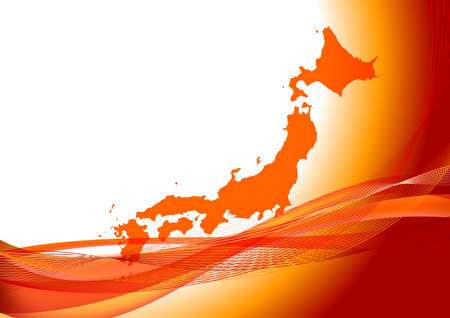 Japan and red digital background frame.のイラスト素材