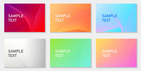 Colorful simple geometric background design set