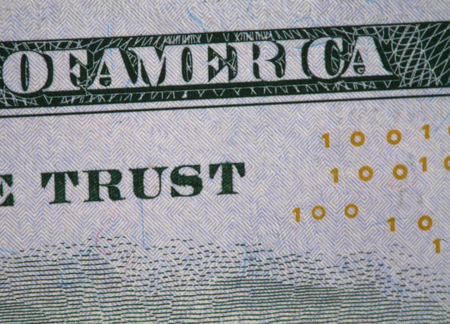 Dollar. model on dollar banknote, concept and idea of time value and money, realestate business and...