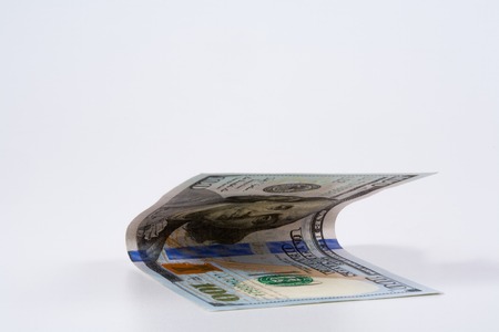 Dollar. model on dollar banknote, concept and idea of time value and money, realestate business and...