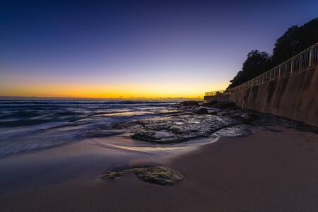 Bronte Beach at sunrise in Bronte Sydney Australiaの写真素材