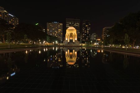 Anzac Memorial Hyde Park in Sydney Australia at night.DEC 28,2016 The Anzac Memorial was created by the people of New South Wales as a place to remember the impact of the Great War (1914 - 1918).のeditorial素材