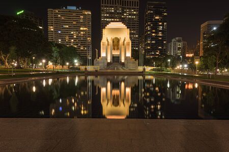 Anzac Memorial Hyde Park in Sydney Australia at night.DEC 28,2016 The Anzac Memorial was created by the people of New South Wales as a place to remember the impact of the Great War (1914 - 1918).のeditorial素材