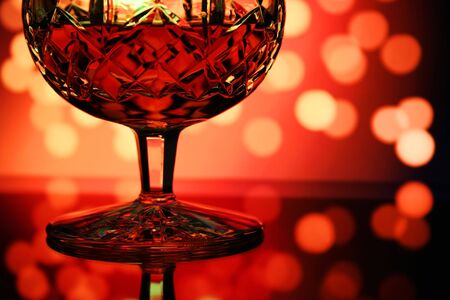 close-up of glass of cognacの写真素材