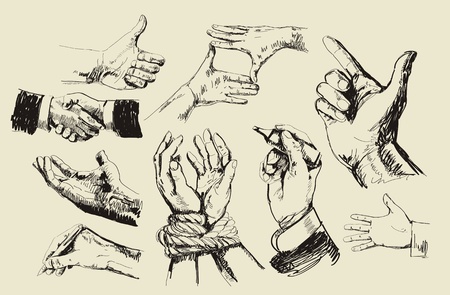 Hands collectionのイラスト素材
