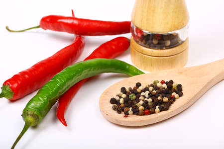 fragrant spices isolated on white backgroundの写真素材