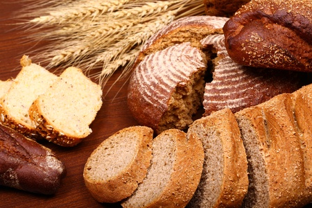 bread assortment background