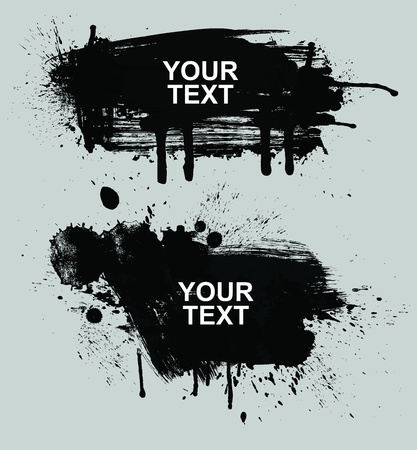 Grunge ink splat banner のイラスト素材