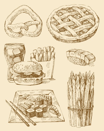 food setのイラスト素材