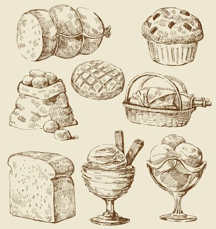 food setのイラスト素材