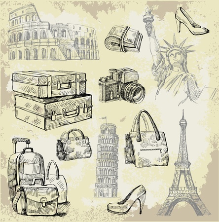 travel backgroundのイラスト素材