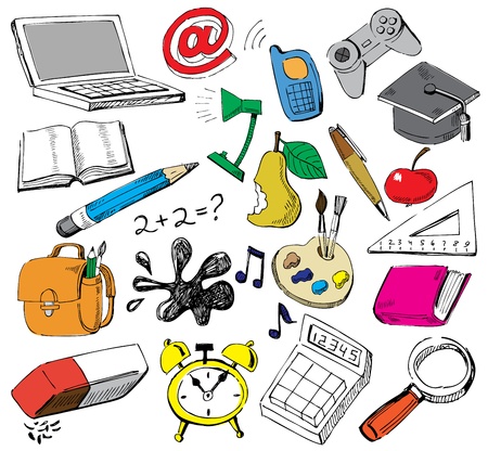 school doodlesのイラスト素材