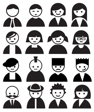 People Facesのイラスト素材