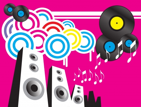music speakers in party modeのイラスト素材