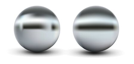 Chrome sphere grey with gradient meshのイラスト素材