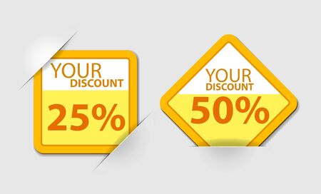 Orange discount cards. Vector Illustrationのイラスト素材