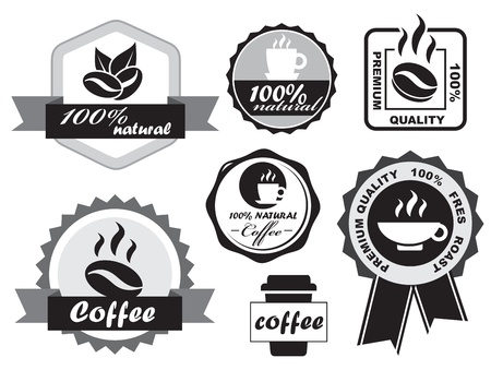 Coffee Labelsのイラスト素材